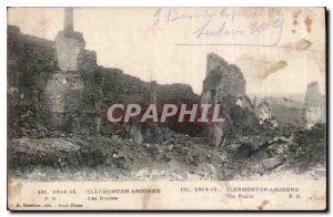 Old Postcard Clermont aergonne Ruins