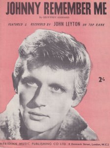 Johnny Leyton Remember Me 1960s Sheet Music