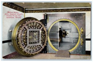 c1910's 26Ton Door Safe Deposit Vault Union Trust Co. Spokane WA Postcard