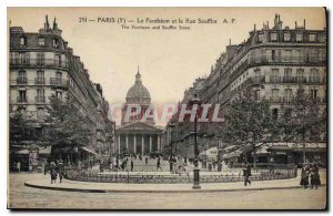 Postcard Old Paris 5th Pantheon and the Rue Soufflot