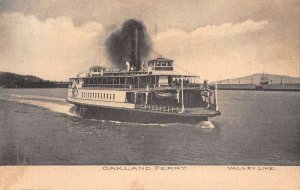 Oakland Ferry Valley Line Boat Crossing Vintage Postcard AA15021