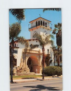 Postcard The Tower Santa Barbara County Courthouse Santa Barbara California USA