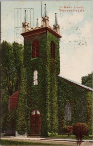 St Mark's Church Niagara-on-the-Lake Ontario ON Duplex Cancel Postcard H60