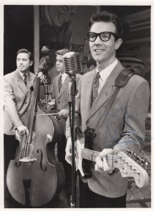 Buddy Holly Martin Fisher London Musical Large Hand Signed Press Photo