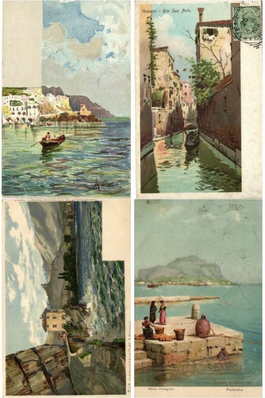 ITALY 160 Vintage Litho Postcards pre-1920 (L4105) 