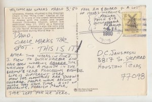 P3097 1980 Postcard unaiaska alaska dutch harbor king crab capitol of the world