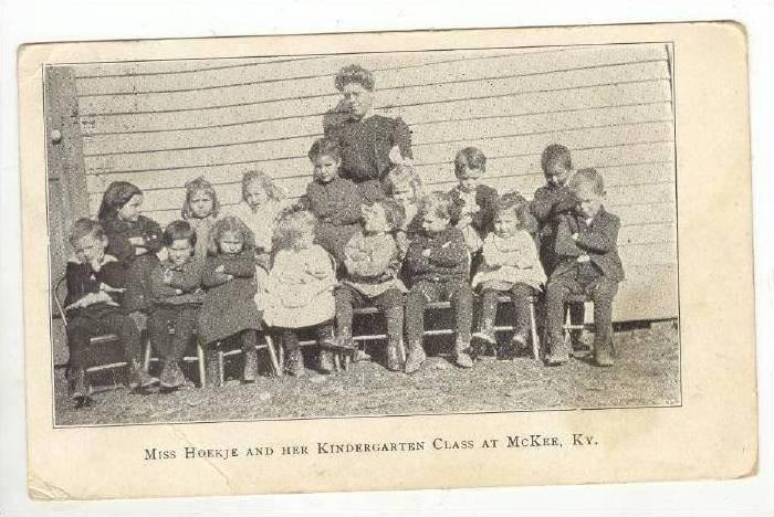 Miss Hoekje and her Kindergarten class at McKee, Kentucky, 