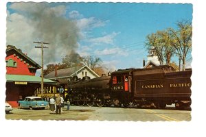 Steam Locomotive, Railway Train at Station, Chester  Vermont