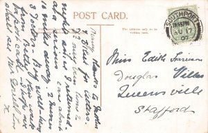 Anthropomorphic Humanized Cat Couple Bathing Sea Holiday 1907 postcard B886