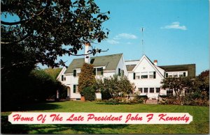 Home of the Late President John F. Kennedy Cape Cod MA Postcard PC473