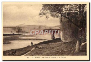 Old Postcard Brest Rade and L Entree Penfeld