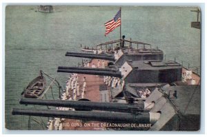 Enrique Muller Postcard Big Guns Dreadnaught Delaware Battleship Advertising