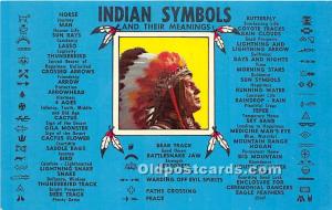 Indian Symbols Greetings from the pocono Mountains Indian Postcard