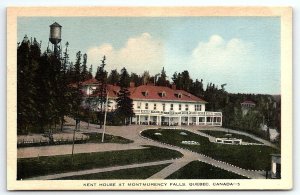 1920s QUEBEC CANADA KENT HOUSE AT MONTMORENCY FALLS WATER TOWER POSTCARD P29