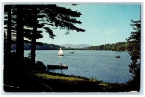 1971 Picturesque Lake Louise Bull Mountain Roaring Gap North Carolina Postcard