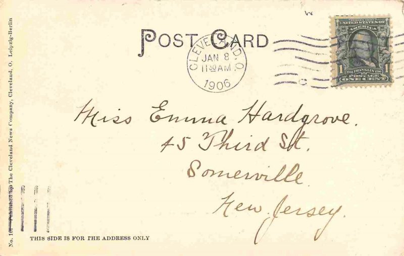 Public Square Panorama Cleveland Ohio 1906 postcard