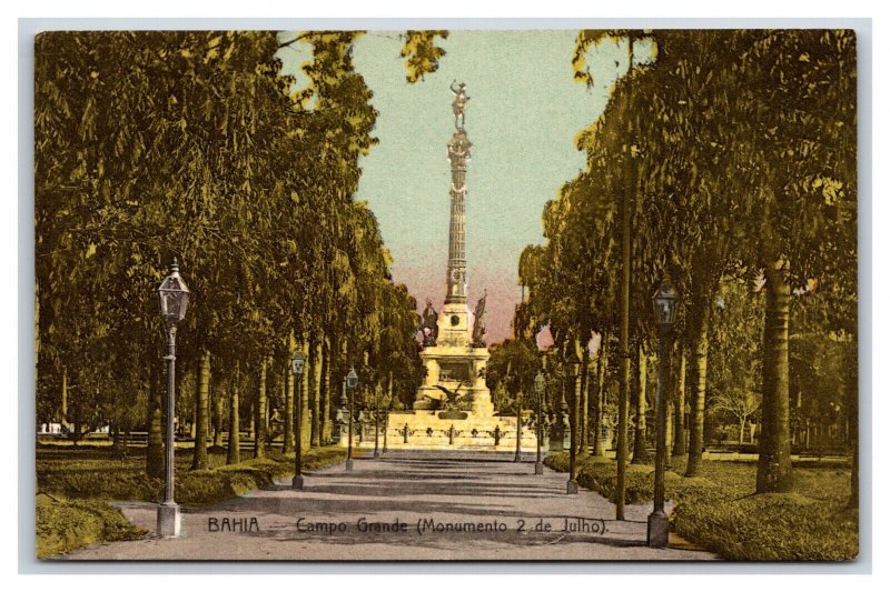 Campo Grande Monument Bahia Brazil UNP J. Pedrozo DB Postcard P21