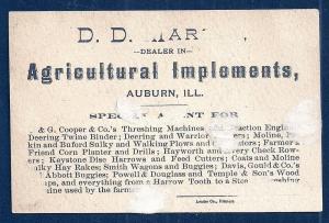 VICTORIAN TRADE CARD Agricultural Implements