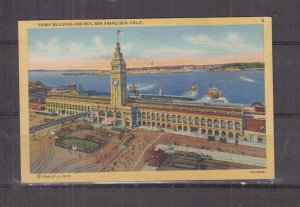 SAN FRANCISCO, FERRY BUILDING & BAY, c1930 ppc., unused.