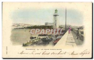 Old Postcard Marseille Lighthouse St. Mary