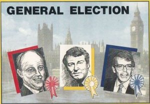 Paddy Ashdown Neil Kinnock John Major Election Limited Edition of 2000 Postcard