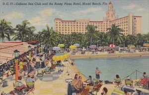 Florida Miami Beach Roney Plaza Cabana Sun Club And The Roney Plaza Hotel Wit...