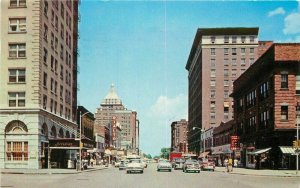 Illinois Peoria Jefferson Avenue 1959 Automobiles Hartman Teich Postcard 22-2930