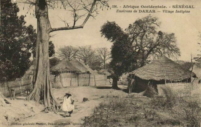 CPA AK Sénégal Afrique Fortier 336 Environs de Dakar - Village Indigéne (68050)