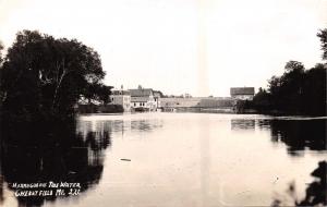 CHERRY FIELD MAINE~COVERED BRIDGE-NARRAGUAGUS TIDE WATER-REAL PHOTO POSTCARD**