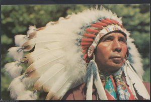 America Postcard - An Indian Chief, Cherokee Indian Reservation, Cherokee  A7328