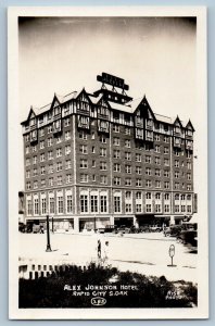 c1920's Alex Johnson Hotel Building Rapid City SD RPPC Photo Postcard