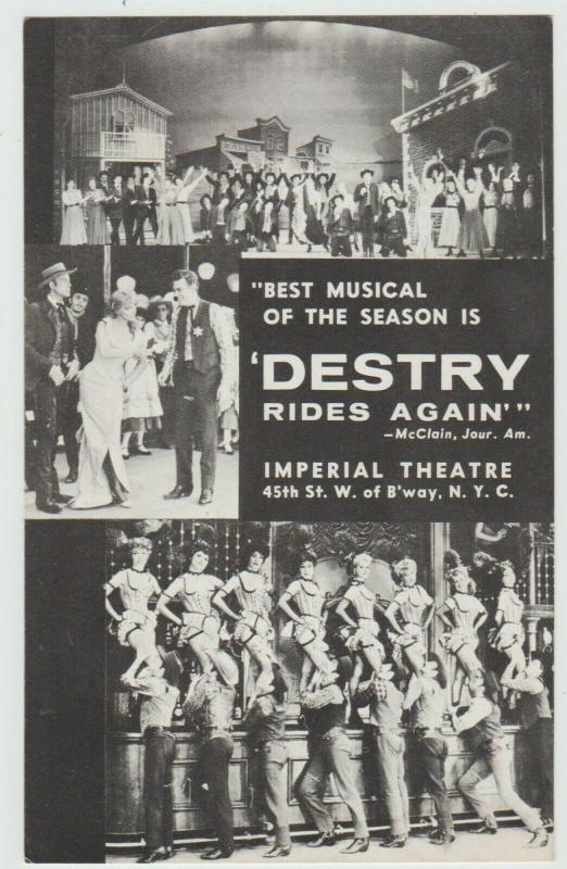 Andy Griffith Theater Advertising:-1950s Musical Destry Rides NYC NEW YORK pc