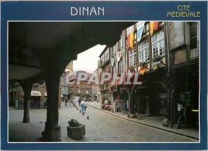Modern Postcard Dinan Cotes d'Armor Old houses had porches street of the Cont...