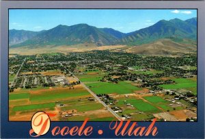 Tooele, UT Utah  CITY & FARM LAND  Bird's Eye/Aerial View  4X6 Postcard