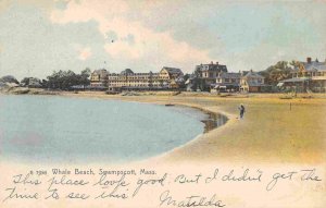 Whale Beach Swampscott Massachusetts 1905c Rotograph postcard