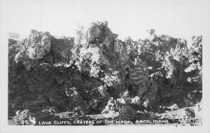 J76/ Arco Idaho RPPC Postcard c1930-50s Craters of the Moon Geology 386