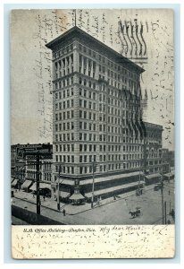 c1906 Dayton Ohio U.B Building Downtown Street OH Antique Postcard 