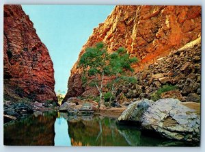 Central Australia Postcard Simpson's Gap Colourful Rock Wall 1972 Vintage