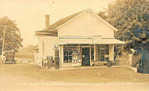 Lime Lake NY Popcorn Machine Metro Gas Pump Real Photo Postcard