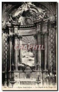 Paris Old Postcard L & # 39eglise Saint Sulpice Chapel of the Virgin