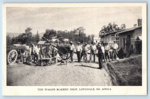 Lovedale South Africa Postcard The Wagon Makers Shop c1940's Vintage