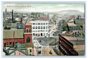 1908 Birds Eye View Dover Road New Hampshire NH Vintage Antique Posted Postcard