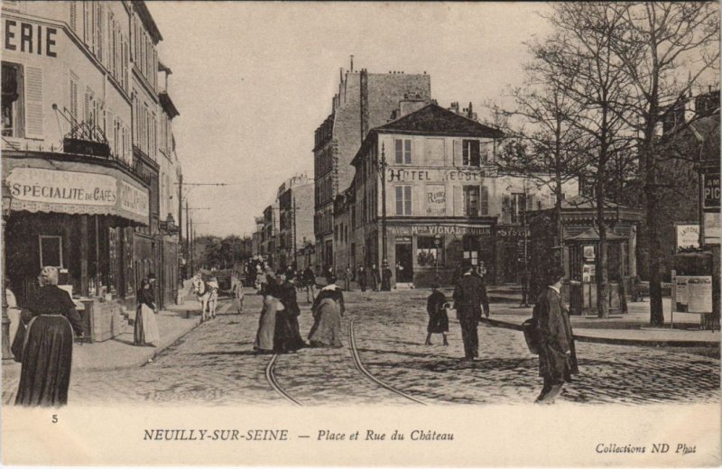 CPA NEUILLY-sur-SEINE - Place et Rue du Chateau (44315)