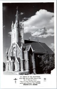 RPPC VIRGINIA CITY, NV Nevada ~ ST MARY'S CHURCH c1940sFrasher Postcard
