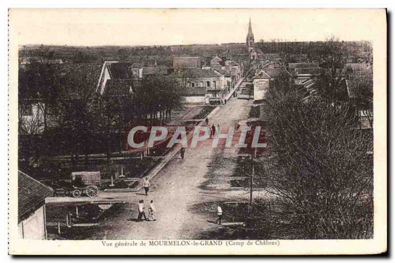 Old Postcard General view of Mourmelon the Great Camp Chalons