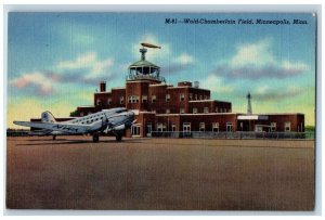 Minneapolis Minnesota MN Postcard World Chamberlain Field Airport 1940 Unposted