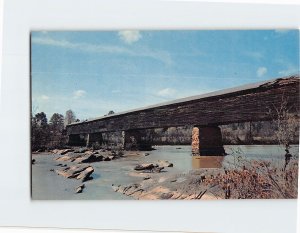 Postcard Covered Bridge Horseshoe Bend Alabama USA