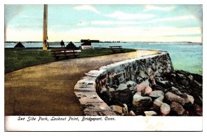 Early 1900's Sea Side Park, Lookout Point, Cannon, Bridgeport, CT Postcard