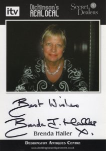 Brenda Haller Dickinsons Real Deal Hand Signed ITV Cast Card