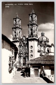 Mexico Cathedral De Taxo Gro. Mex. Real Photo Postcard C35